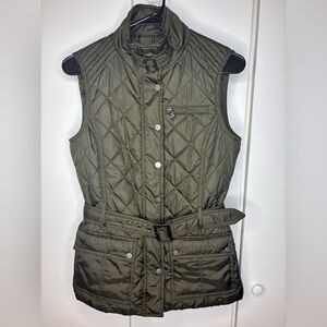 Banana Republic Quilted Olive Vest
